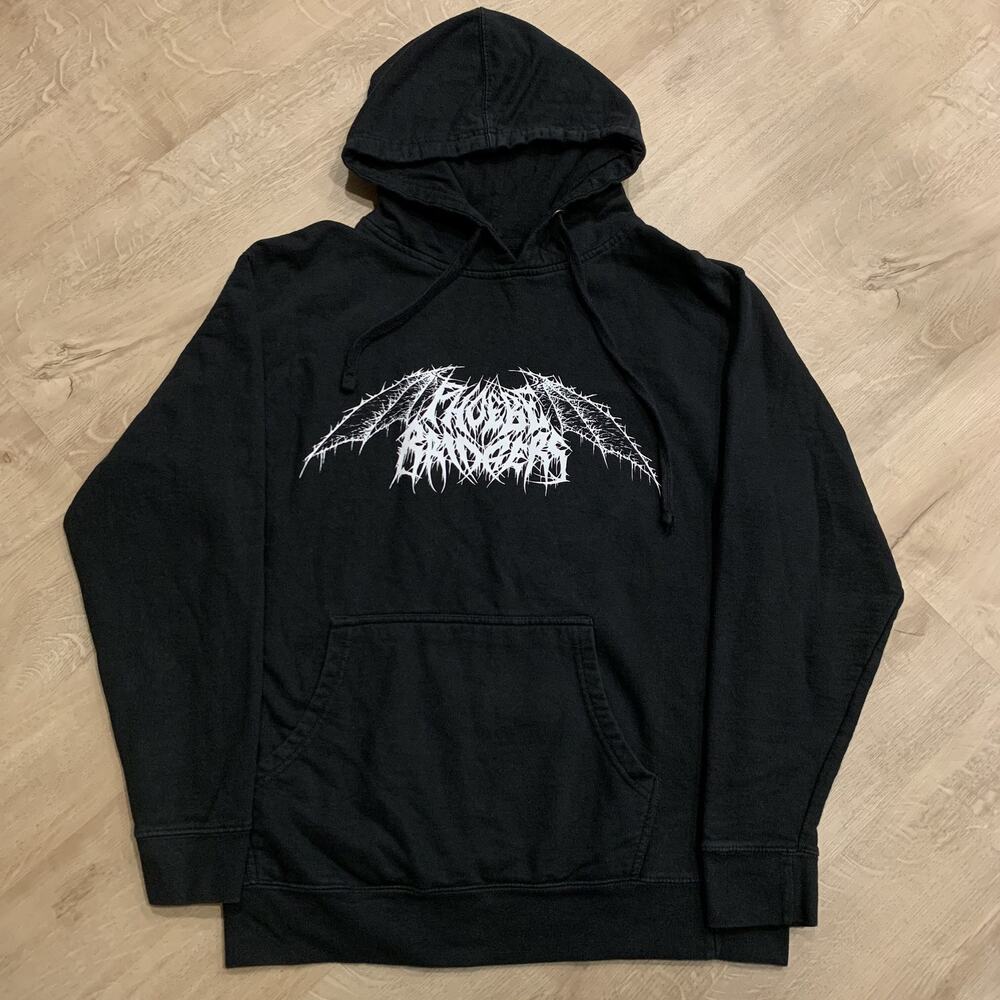 Phoebe Bridgers Heavy Metal Bat Logo Hoodie Sweatshirt Adult Medium M Tour Black